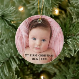 My first christmas photo ceramic tree decoration