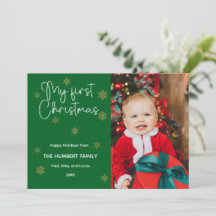My first Christmas photo Holiday Card