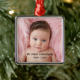 My first christmas photo metal tree decoration