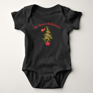 My first Christmas pixel art, pixelart Baby Bodysuit