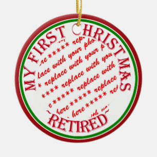 My First Christmas Retired Photo Frame Ceramic Tree Decoration