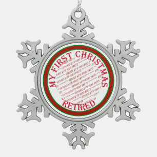My First Christmas Retired Photo Frame Snowflake Pewter Christmas Ornament