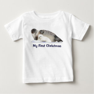 My First Christmas - Ringed Seal Baby T-Shirt