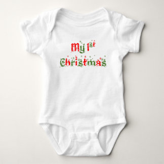 My First Christmas Romper Baby Bodysuit