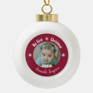 My first Christmas Snowflake Framed Ornament