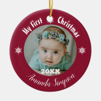 My first Christmas Snowflake Framed Ornament