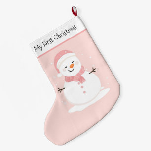 My First Christmas Snowman Large Christmas Stocking
