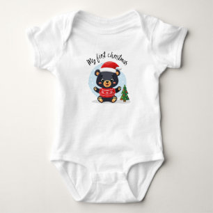 "My first Christmas" süßer Baby-Teddybär  Baby Bodysuit