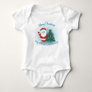 My First Christmas with Santa  Baby Bodysuit