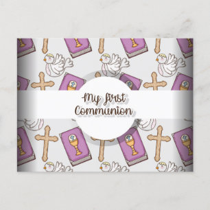 My First Communion Announcement Postcard