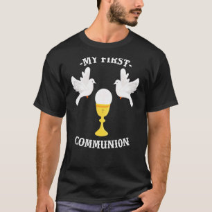 My First Communion Church Pigeons Cross 1 T-Shirt