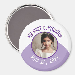 My First Communion Custom Photo and Date Magnet