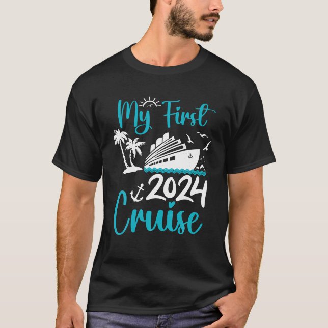 My First Cruise 2024 Kids Group Family Vacation Sh T-Shirt (Front)