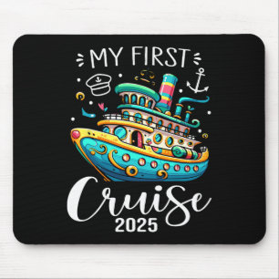 My First Cruise 2025 Cute Family Vacation Cruising Mouse Mat