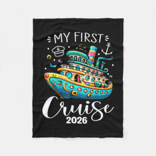 My First Cruise 2026 Cute Family Vacation Cruising Fleece Blanket