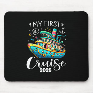 My First Cruise 2026 Cute Family Vacation Cruising Mouse Mat