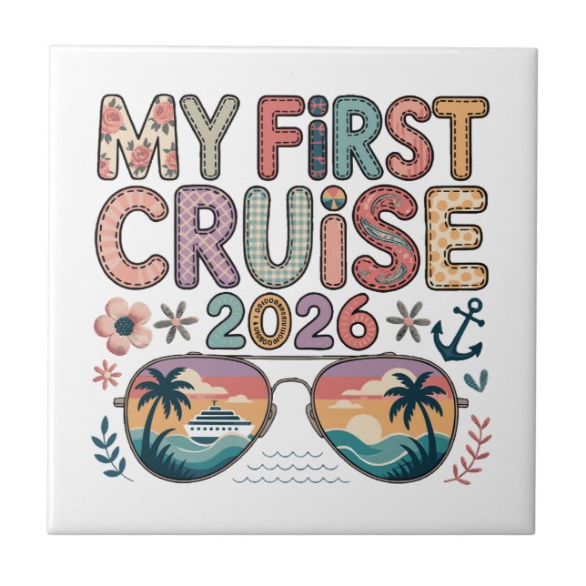 My First Cruise 2026, First Cruise Vacation Gift Tile (Front)