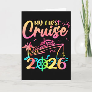 My First Cruise 2026 Funny First Time Cruise Vacat Card