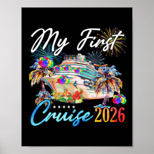 My First Cruise 2026 Funny First Time Cruise Vacat Poster