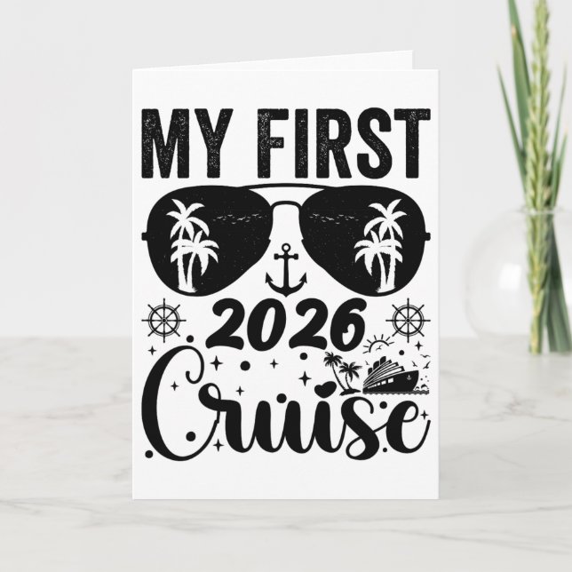 My First Cruise 2026 Vacation Matching Family Crui Card (Front)