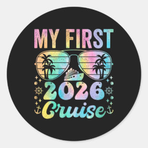 My First Cruise 2026 Vacation Matching Family Crui Classic Round Sticker