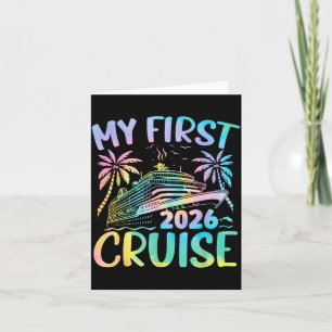 My First Cruise 2026 Vacation Tie Dye Family Cruis Card