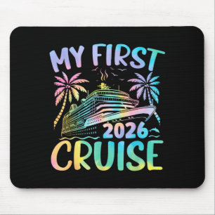 My First Cruise 2026 Vacation Tie Dye Family Cruis Mouse Mat