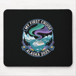 My First Cruise Alaska 2025 Shirt Northern Lights Mouse Mat