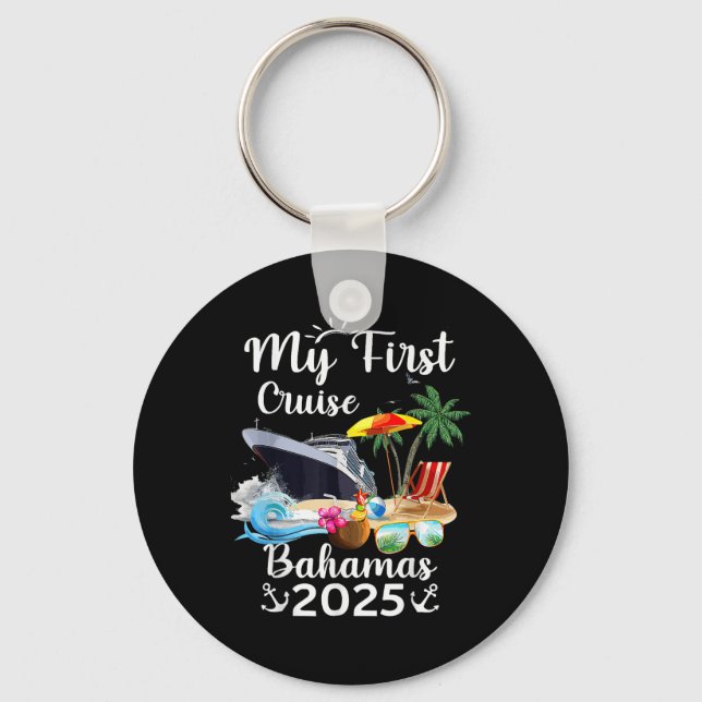 My First Cruise Bahamas 2025  Key Ring (Front)