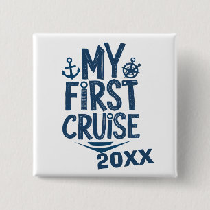 My First Cruise Custom Cruise  15 Cm Square Badge