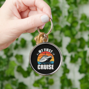 My First Cruise Funny Family Vacation Cruise ship Key Ring