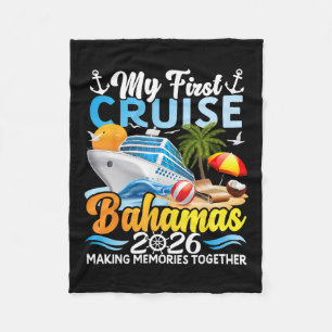 My First Cruise Hamas 2026 Cute First Time Cruise Fleece Blanket