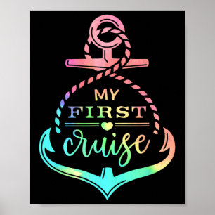 My First Cruise Rookie Travelers Vacation Matching Poster