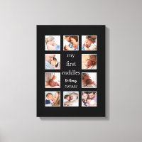 My First Cuddles 10 Photo Name Newborn Black