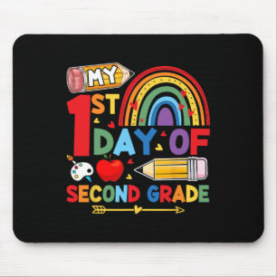 My First Day Of 2nd Grade Second Grade Rainbow  Mouse Mat