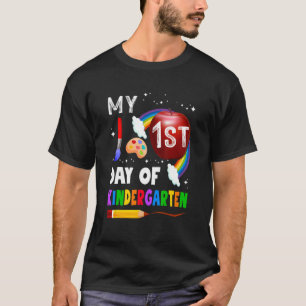 My First Day Of Kindergarten Colorful Rainbow T-Shirt