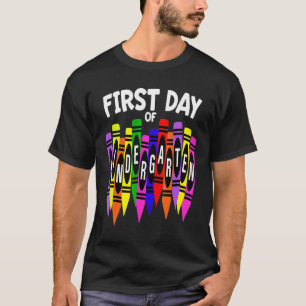 My First Day Of Kindergarten Colorful Rainbow T-Shirt