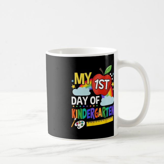 My First Day Of Kindergarten Fun Colourful Rainbow Coffee Mug (Right)
