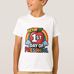 My First Day Of Preschool Rainbow Apple Back To Sc T-Shirt