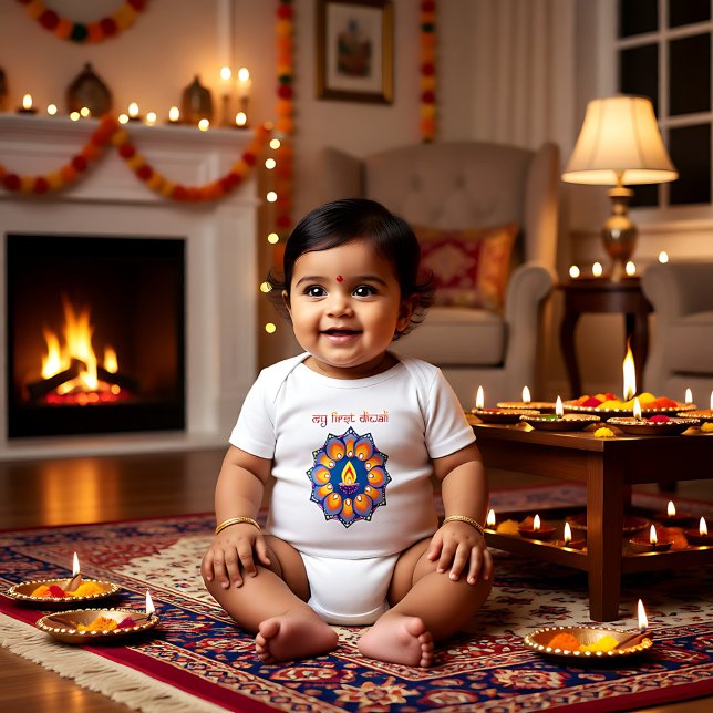 My first Diwali Baby Bodysuit (My first Diwali Baby Bodysuit)