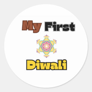 My First Diwali (Happy Diwali) Classic Round Sticker