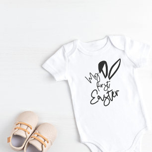 My First Easter Bunny Ears Baby Bodysuit