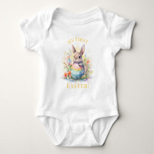 My First Easter Cute Bunny  Baby Bodysuit