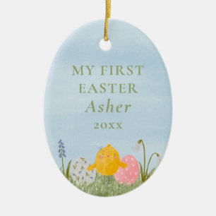 My first Easter cute custom watercolor Ornament
