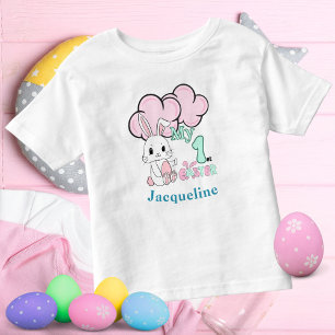  My First Easter Cute Pink Baby Rabbit Toddler T-Shirt