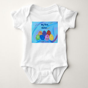 My first Easter Decorative eggs body suits Baby Bodysuit