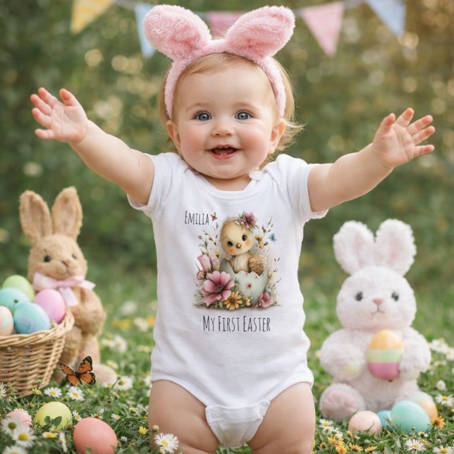 My First Easter Design with Personalized Chick  Baby Bodysuit (Creator Uploaded)