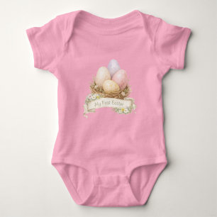 My First Easter Easter Egg Nest T-Shirt Baby Bodysuit