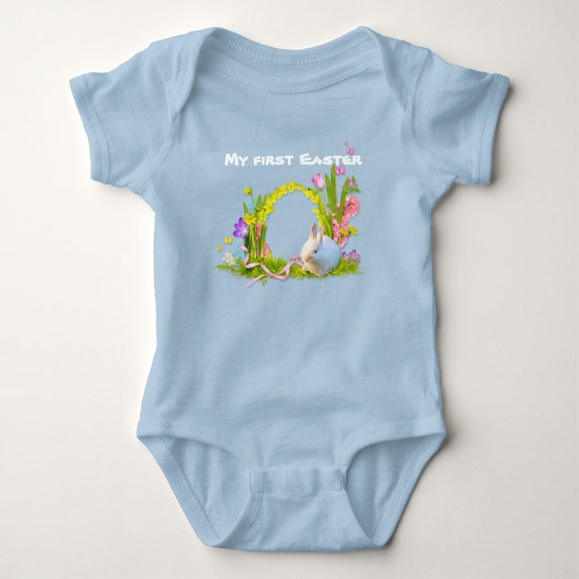 My First Easter for Boys  Baby Bodysuit (Front)