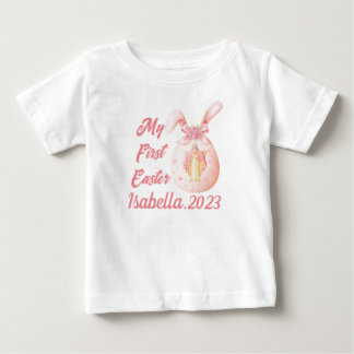 My First Easter Religious Jesus Bunny Egg Girl  Baby T-Shirt